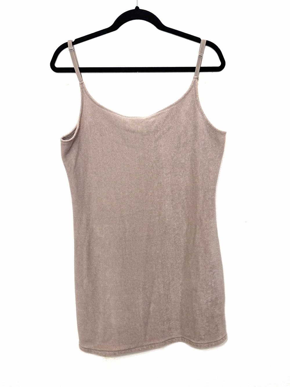 SKIMS Terry Cloth Cotton-Blend Slip Mini Dress Neutral Tan Size 2XL